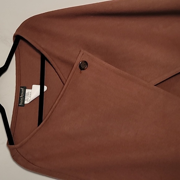 Harve Bernard brown wool cape poncho Sz M New - Picture 2 of 7